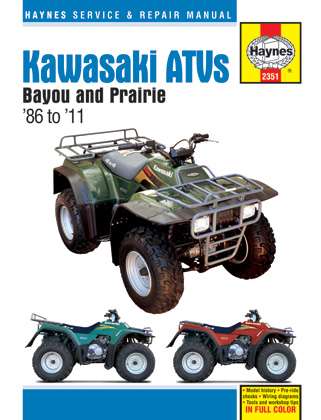 Kawasaki Bayou & Prairie ATV Haynes Repair Manual (1986 - 2011)