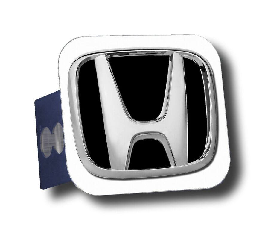 Chrome Honda Logo Black Fill Stainless Steel Hitch Plug