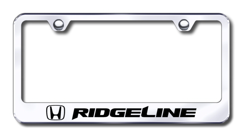 Honda Ridgeline Laser Etched Stainless Steel License Plate Frame - Finish:Brush