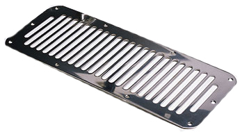 Jeep Wrangler, Unlimited & CJ Stainless Steel Hood Vent Cover (1976-2006) - Application:1998-2006