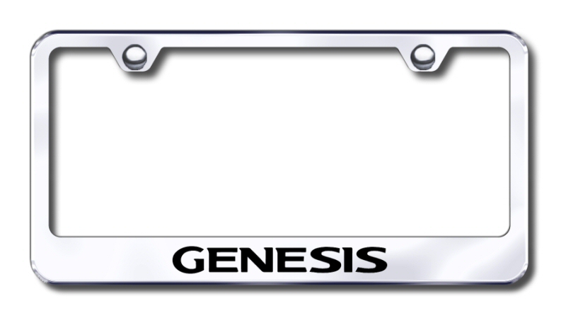 Hyundai Genesis Laser Etched Stainless Steel License Plate Frame - Finish:Mirror