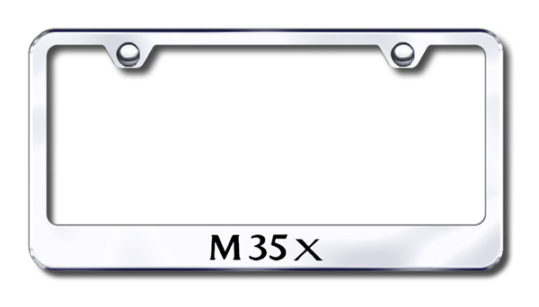 Infiniti M35X Laser Etched Stainless Steel License Plate Frame - Finish:Brush