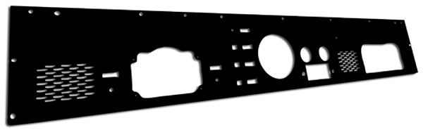 Jeep CJ Black Replacement Dash Panel (1976-1986) - Style:Blank