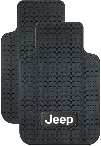 Jeep Logo Truck Rubber Floor Mat (Pair)