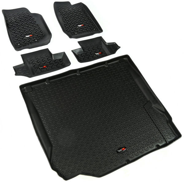 Jeep Wrangler (JK) 2 Door All Terrain Floor Liner & Cargo Liner Kit (2007-2018) - Color:Gray