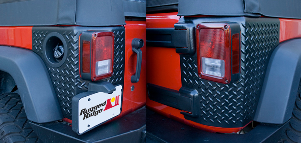 Jeep Wrangler (JK) Rear Tall Corner Body Armor Guards - Pair (2007-2018) - Size of Jeep:2 Door