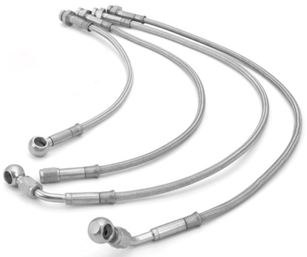 Jeep Wrangler JK Stainless Steel Braided Brake Hose Kit (2007-2018)