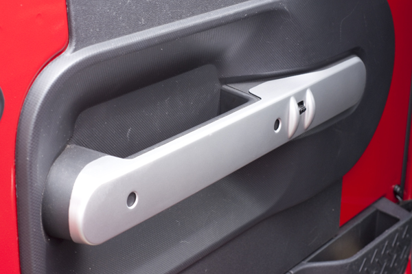 Jeep  Wrangler JK Front Door Handle Grab Trim-Pair (2007-2010) - Finish:Silver