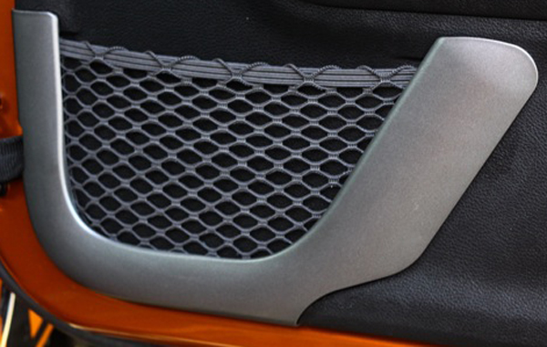 Jeep Wrangler JK Rear Door Net Trim-Pair (2011-2018) - Color:Charcoal