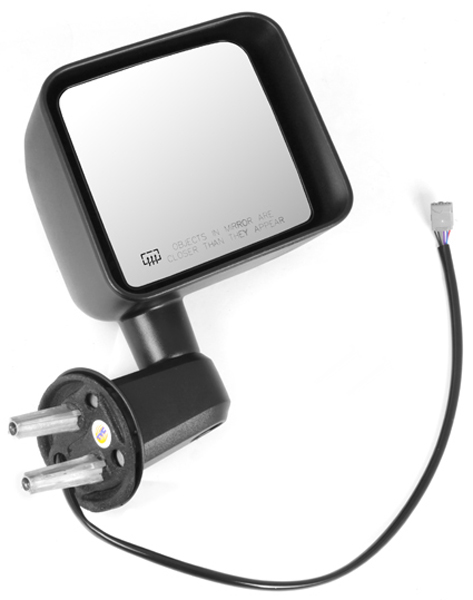 Jeep Wrangler JK Black Power & Heated Side Mirror (2011-2014) - Side:Right side