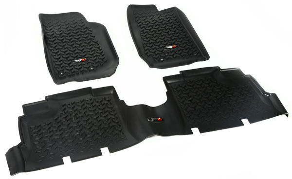 Jeep Wrangler (JK) 4 Door All Terrain Floor Liner Kit (2017-2018) - Color:Black