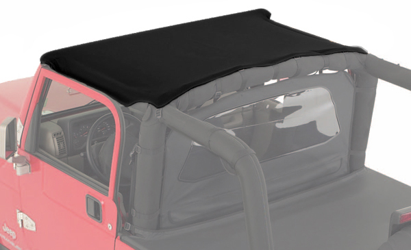 Jeep Wrangler (JK) 2 Door Summer Brief Top w/Pockets (2007-2010) - Color:Diamond Black