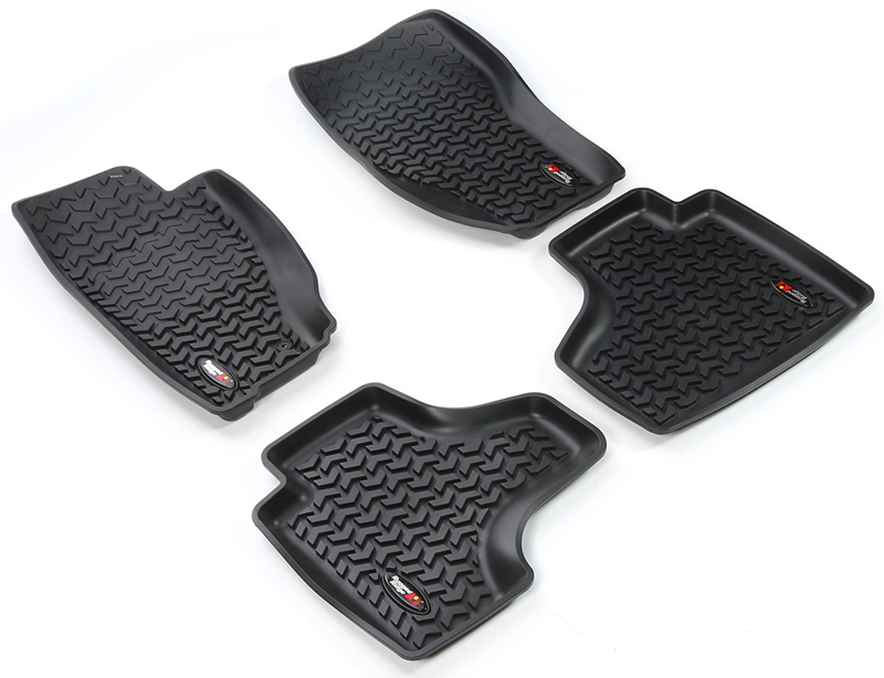 Jeep Liberty Front & Rear All Terrain Floor Liner Set (2008-2014) - Color:Black