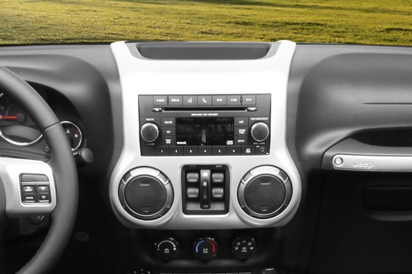 Jeep Wrangler JK Center Radio Trim (2011-2018) - Color:Charcoal