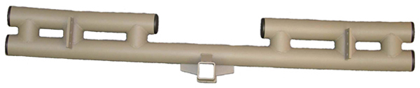 Jeep CJ & Wrangler Titanium Rear Tube Bumper w/Receiver (1955-2006)