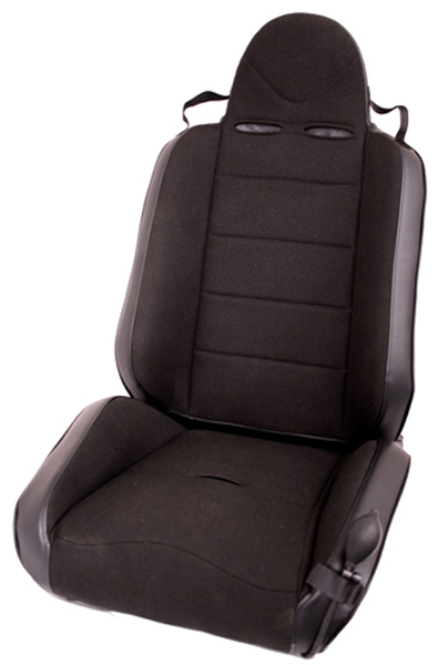 Jeep CJ & Wrangler Replacement Reclining Racing Seat (1976-2002) - Color:Black