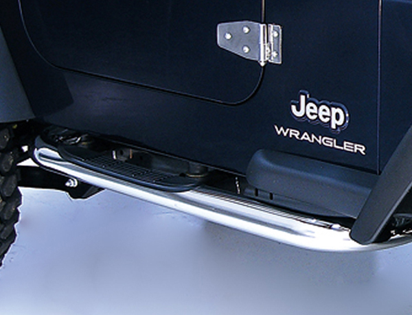 Jeep Wrangler TJ Stainless Steel 3" Round Steel Tube Steps-Pair (1997-2006)