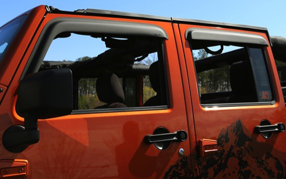 Jeep Wrangler Jk Window Visors (2007-2018) - Kit:4 pc/black