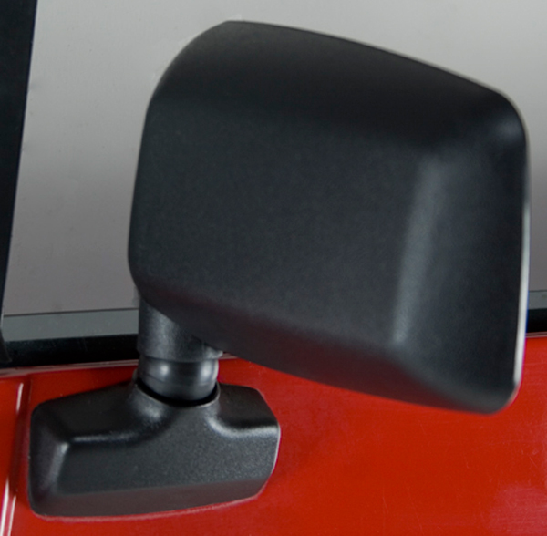 Jeep Wrangler YJ Single Black Side Mirror (1987-1995) - Side:Passenger
