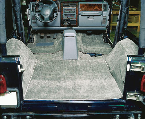 Jeep Wrangler & CJ 6 Pc. Replacement Carpet Kit (1976-2006) - Year/Color:1976-1995 Gray