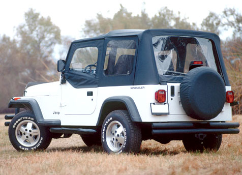 Jeep Wrangler XHD Soft-Top Replacement Tops (1987-2009) - Year:03-06 Diamond Khaki-NO door skin-tinted windows