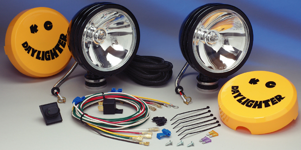 KC Hilites Daylighter Deluxe Quartz Halogen Black Long Range Off-Road Light Kit