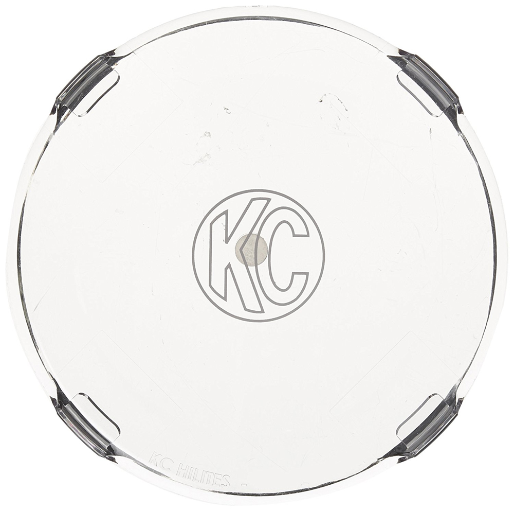 KC Hilites 6" Round Clear Acrylic Light Shields (Pair)