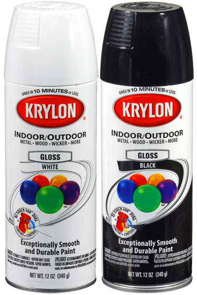 Krylon Interior & Exterior Spray Paint (12 oz.) - Colors:Flat Black