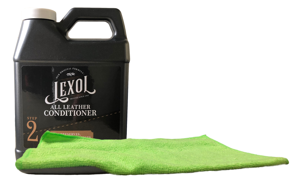 Lexol Leather Deep Conditioner Refill (33.8 oz.) & Microfiber Cloth Kit