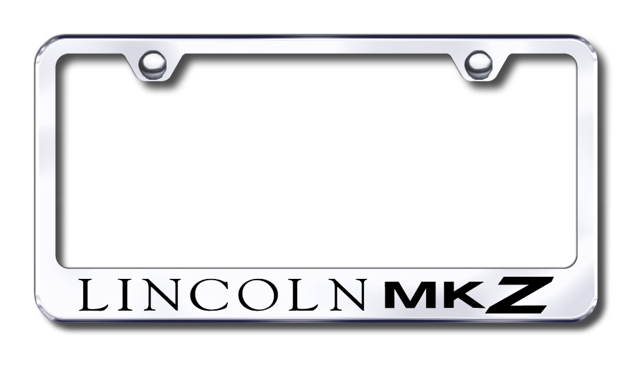 Lincoln MKZ Laser Etched Stainless Steel License Plate Frame - Finish:Brush