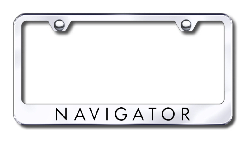 Lincoln Navigator Laser Etched Stainless Steel License Plate Frame - Finish:Mirror