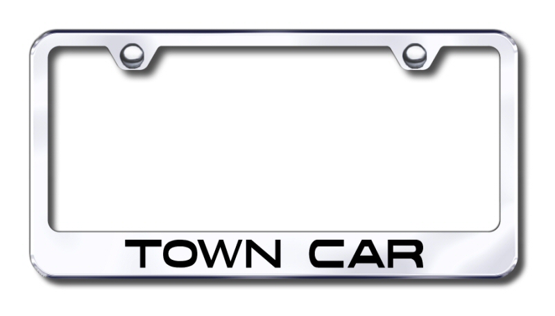 Lincoln Town Car Laser Etched Stainless Steel License Plate Frame - Finish:Brush