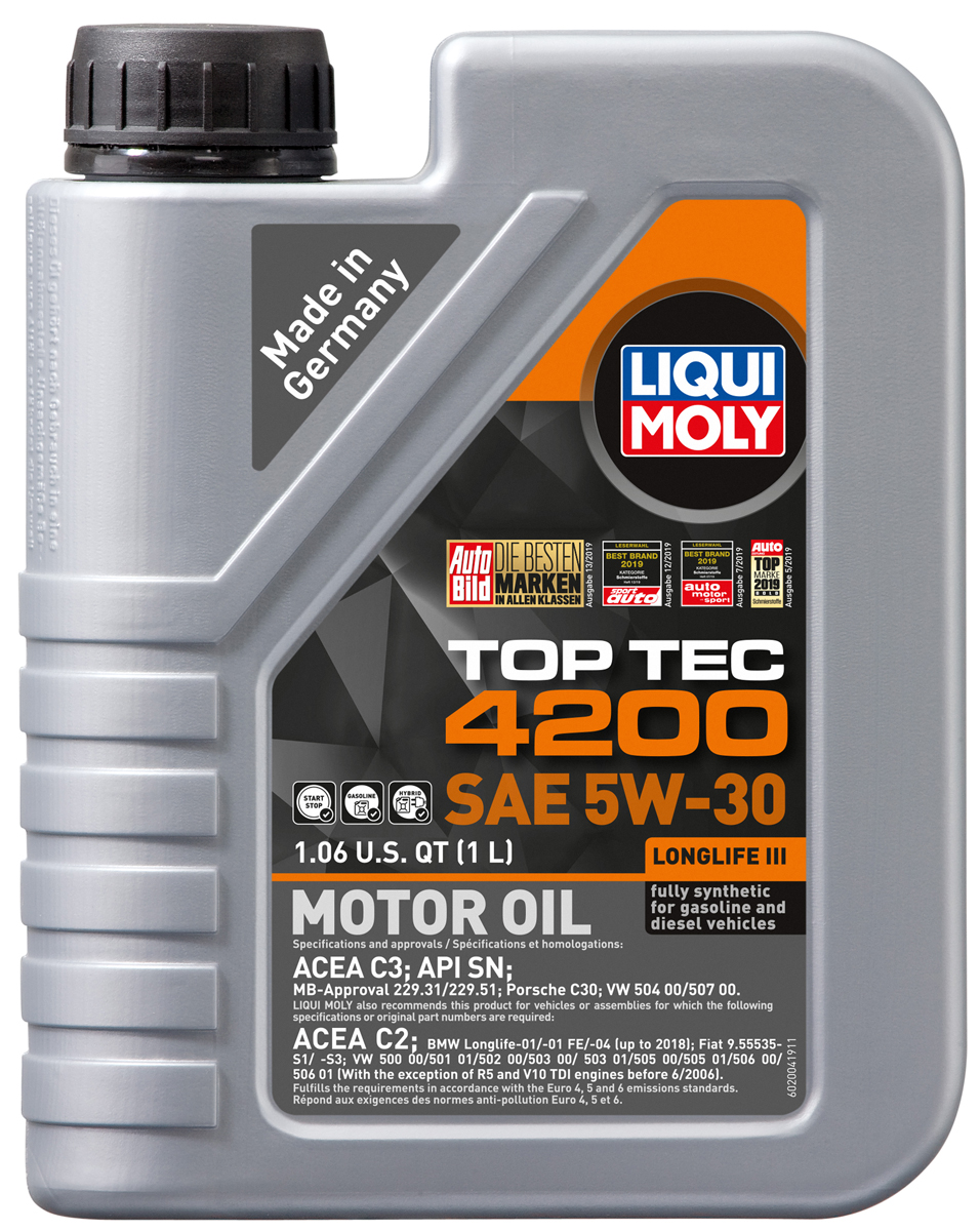 Liqui-Moly Top Tec 4200 5W30 Synthetic Motor Oil - Size:5 Liter