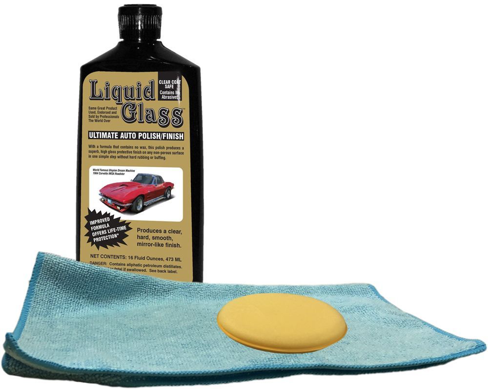 Liquid Glass Ultimate Auto Polish (16 oz) Cloth & Pad Kit