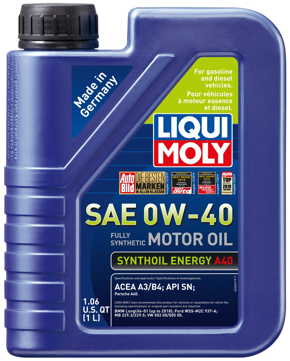 Liqui-Moly Synthoil Energy 0W-40 Motor Oil - Size:1 liter