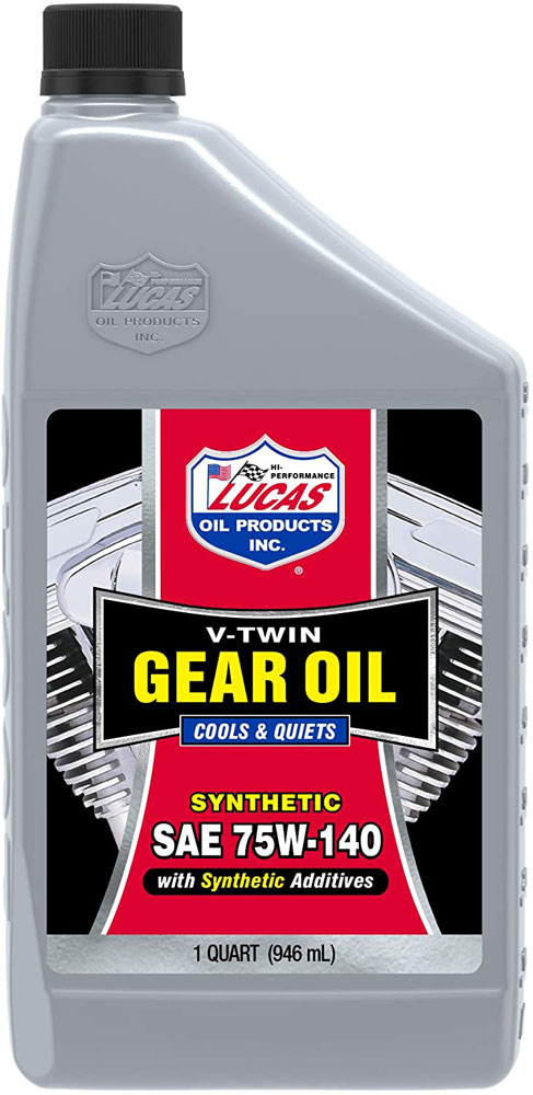 Lucas Oil Synthetic SAE 75W-140 V-Twin Gear Oil (1 Quart)