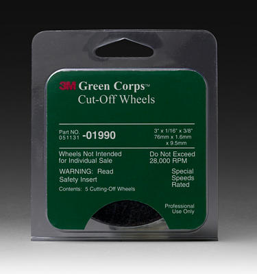 3M Green Corps Cut-Off Wheel 5-Pack