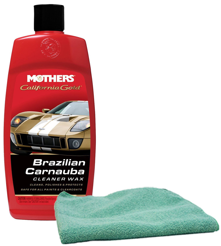 Mothers California Gold� Brazilian Carnauba Cleaner Wax & Microfiber Cloth Kit