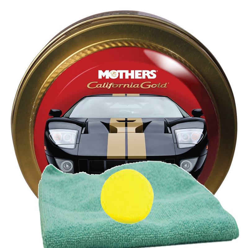 Mothers California Gold Synthetic Paste Wax (11 oz), Microfiber Cloth & Foam Pad Kit