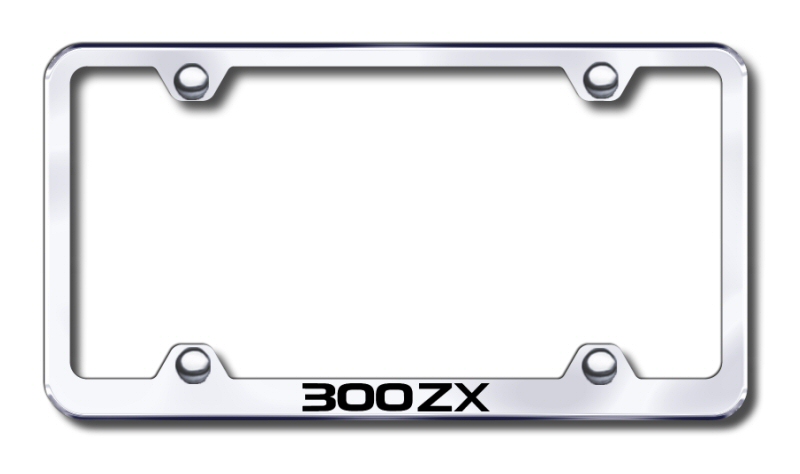 Nissan 300ZX Laser Etched Stainless Steel Wide License Plate Frame - Finish:Brush