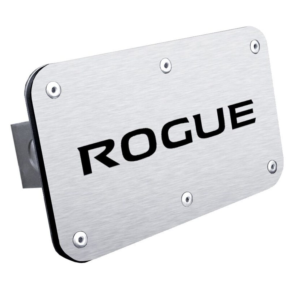 Nissan Rogue Stainless Steel Name Hitch Plug - Hitch Class and Finish:Brushed - Class III