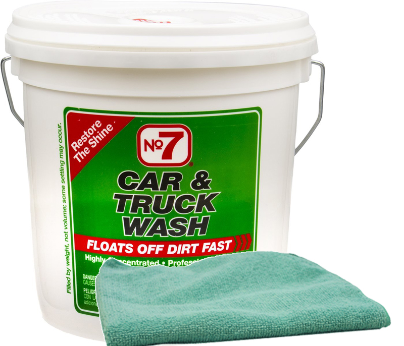 No. 7 Concentrated Car Wash Powder (4 lbs.) & Microfiber Cloth Kit