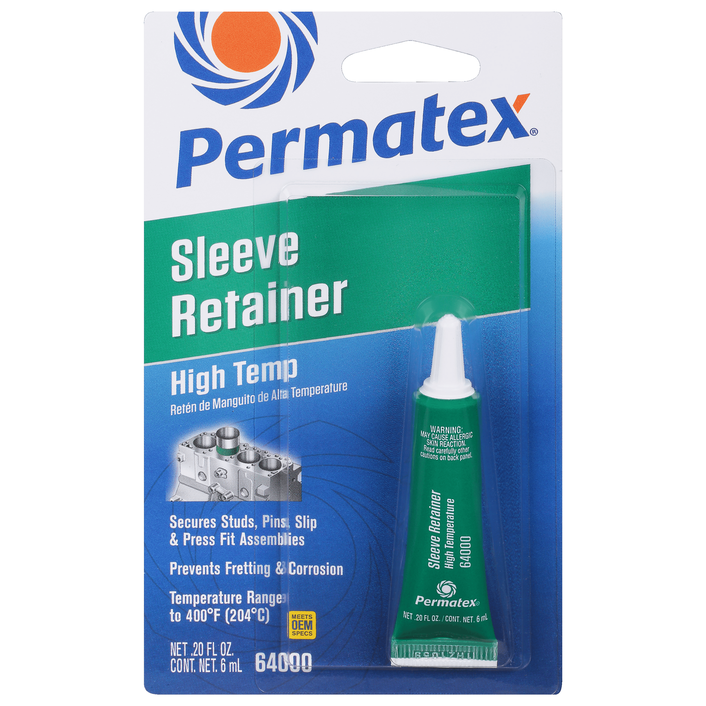 PERMATEX HIGH TEMPERATURE SLEEVE RETAINER 6ML