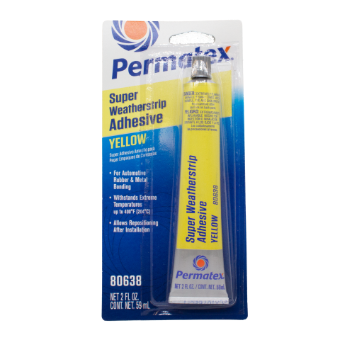 PERMATEX YELLOW WEATHERSTRIP ADHESIVE 2 OZ (80BR)