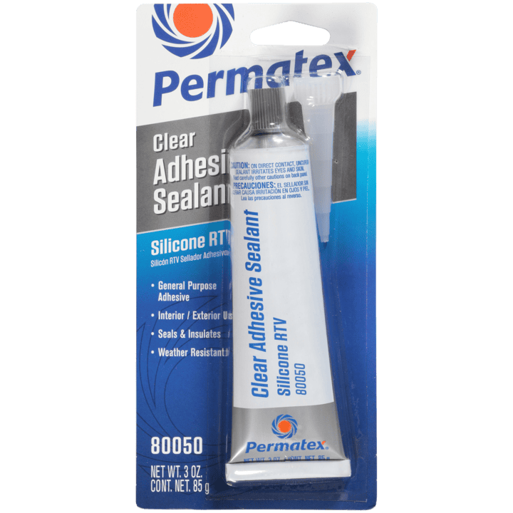 PERMATEX CLEAR RTV SILICONE ADHESIVE SEALANT CARTRIDGE 11 OZ