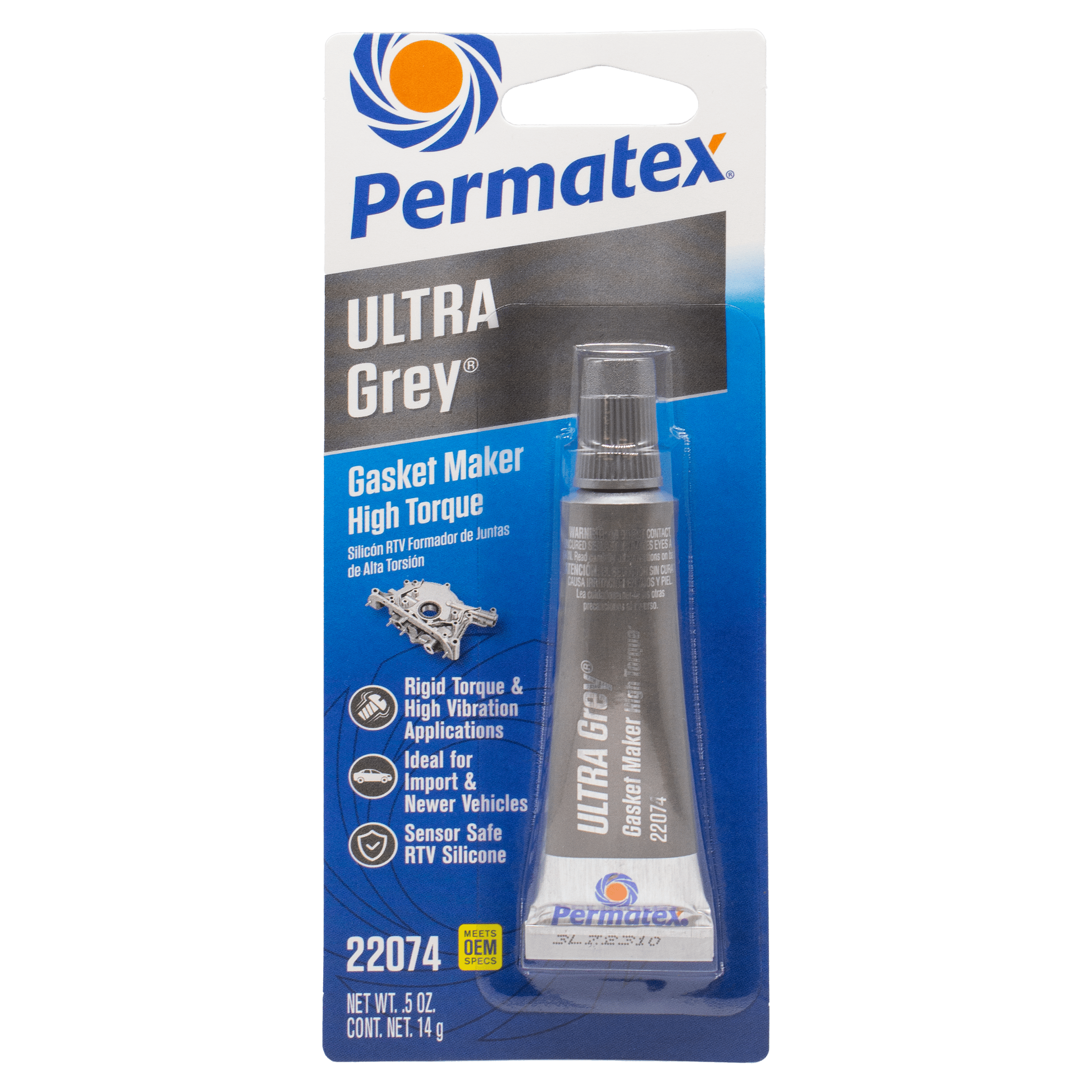 PERMATEX ULTRA GREY RTV SILICONE GASKET MAKER CARTRIDGE 13 OZ