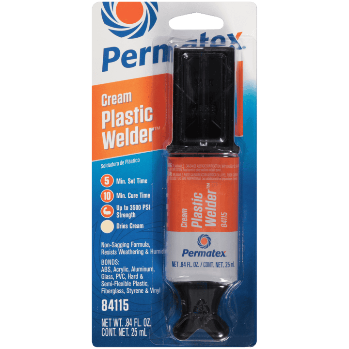 PERMATEX 5 MINUTE CREAM PLASTIC WELDER SYRINGE 25ML