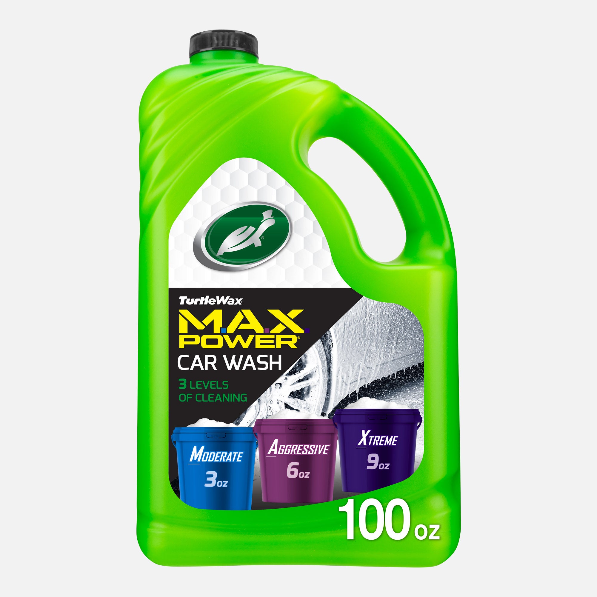 TURTLE WAX MAX-POWER CAR WASH LIQUID 100 OZ