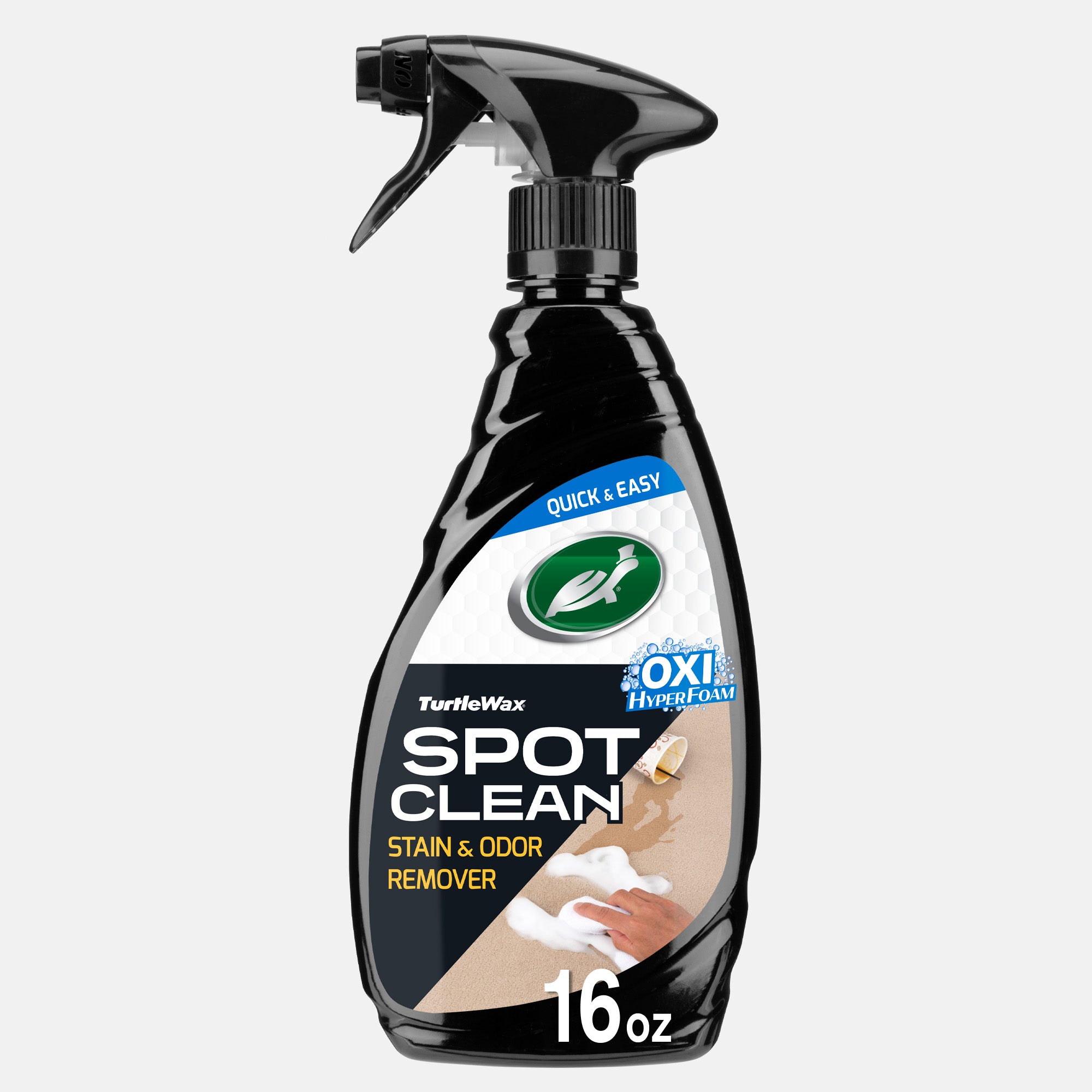 TURTLE WAX SPOT CLEAN STAIN & ODOR REMOVER WITH OXI HYPER-FOAM SPRAY 16 OZ