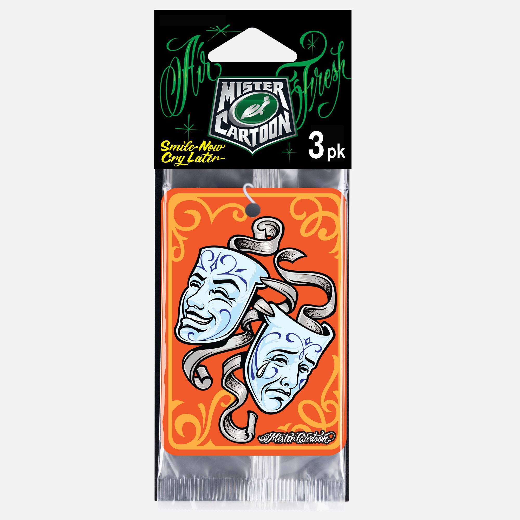 TWX MR CARTOON SMILE NOW CRY LATER AIR FRESHNER 3PK